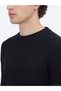 Black Crew Neck Jacquard Knitwear Sweater - 4