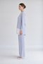 Chiffon-Detailed Tunic Set, Gray - 2