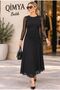 Buketli̇ Women's Draped Hem Asymmetrical Sleeveless Lined Long Sleeve Tulle Dress - 6