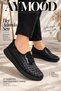 Women's Black Leather Casual Orthopedic Non-Slip Sole Ballet Flats A.Black.Patent Leather A.Black.Patent Leather - 5