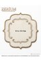 Premium 6-Pack Cocktail and Coffee Coaster Napkins with Gold Geometric Embroidery - 5