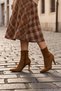 Kimberly Tan Suede Stretch Pointed Toe Zippered Thin Heeled Casual Boots - 2