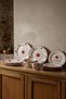 X Bengi Kurtcebe Pomodoro Linen Embroidered 2-Piece Placemat Set 35X40 cm - 4