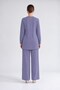 Chiffon-Detailed Tunic Set, Anthracite - 3