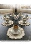 Premium 6-Pack Cocktail and Coffee Coaster Napkins with Gold Geometric Embroidery - 3