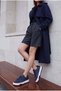 Women's Sneaker Thick Sole Lace-Up Sports Shoes Sifaz Navy Blue - 2