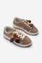Women's Sneaker Thick Sole Denim Removable Beaded Buckle Sports Shoes Porento Beige Denim - 4