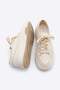 Women's Sneaker High Sole Lace-Up Linen Sports Shoes Kotnel Ecru - 7