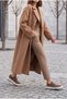 Women's Sneaker High Sole Lace-Up Sports Shoes Kotnel Tobacco Brown Suede - 6