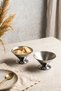 Verona Duo 18/10 Stainless Steel Ice Cream and Dessert Serving Bowl with Stand, Serving Dish, and Cookie Jar