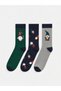 Quality Pieces from Çelebi Store Embroidered Men's Socks 3-Piece Set