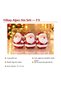 Red Christmas Tree Ornaments with Santa Claus Figures, Set of 3, Box 15x9 cm - 4