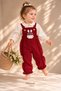 Baby Girl Set - Salopet Set - Rabbit Detailed Ruffle Salopet 2-Piece Set Seasonal 6 9 12 18 24 Months
