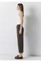 M1011274 Woven Trousers Loose Fit Straight Leg Jeans Women's Jeans Pants Brown - 4