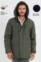 Sports Men's Khaki Fleece Inside Water and Windproof Hooded Coat & Coat & Parka