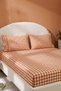 Kiremit Pöti Square Patterned Elastic Sheet Set - Single/Double/King Size - 5