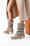 Mink Suede Women's Below-Knee Boots Yovar Daily Classic Over-The-Knee Cowboy Boots Office School Campus Style Boots - 3