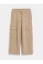 Özmarka New Season Beige Cargo Boys' Sweatpants