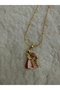 316L Steel Non-Tarnish Zircon Stone Mother Daughter Necklace - 3