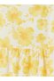 Ozmarka New Season Yellow Square Collar Floral Girl's Dress - 2