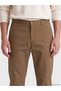 Özmarka New Season Brown Slim Fit Gabardine Men's Trousers - 3