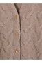 Ozmarka New Season Brown V-Neck Patterned Women's Knitwear Cardigan - 7
