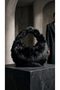 Black Plush Women's Handbag, Soft Faux Fur Lined Mini Shoulder Bag, Bzeldr05. - 4