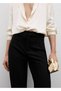 Straight Cut Trousers with Decorative Stitching - 6