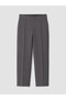 Özmarka New Season Anthracite Women's Trousers with Elastic Waist - 7