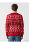 Ozmarka New Season Red Christmas Themed Men's Knitwear Sweater - 4