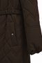 Faux Fur Detailed Hooded Long Puffer Coffee Coat 12765 - 4