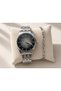 Men's Wristwatch Two-Tone Steel Band White Dial Bracelet Classic Stylish Watch with Gift Box
