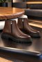 Robust Genuine Leather Thick Sole Double Zipper Chelsea Boots - 2