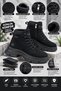 Women's Winter Lace-Up Zippered Thermo Sole Non-Slip Sole Daily Comfortable Boots Motor Style - 2