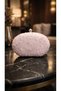 Women's Powder Pink Lace and Pearl Detailed Stoned Evening Dress Handbag & Portfolio Clutch (14X22 cm) - 4