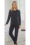 Bamboo Cotton Long Sleeve Women's Pajama Set with Points