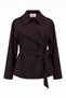 Belted Asymmetrical Closure Plum Suit 2051 - 2