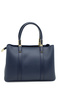 Double Handle Textured Navy Blue Bag 0081 - 5