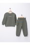 Simit Yaka Creation Printed Piecework Sweatshirt/Elastic Waist Sweatpants 3-Strap Drawstring Set - 2