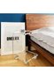 Mobile C Shaped End Table,Acrylic Sofa Side Table, Snack Table On Wheels - 3