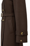 Double-Breasted Brown Trench Coat with Buckle Belt 14140 - 4
