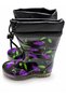 Plush Women's Rain Boots with Purple Rose Pattern 36-40 - 5