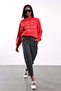 Red Crew Neck Sweatshirt with Writing 955 - 5