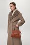 Faux Fur Collar, Pocket Detail, Latte Coat 13929 - 4