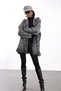 كارديجان بياقة شال منقوشة وحزام من أنثراسايت 5654 - 3