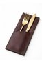 Handmade Genuine Leather Cutlery Case |   Vintage Tableware Accessory |   Premium Cutlery Sleeve - 2