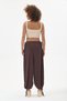Women's Loose Fit Shalwar Trousers with Lace-Up and Leg Pockets |   Baggy Harem Pants - 9