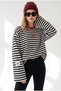 Women's Black Embroidery Patch Detailed Thick Sweatshirt Swt-19000824 - 3