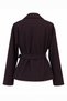 Belted Asymmetrical Closure Plum Suit 2051 - 3