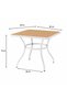 Square Cafe Table 90*90 F31 White&Beige - 3
